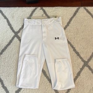 Youth Under Armour white baseball pants
